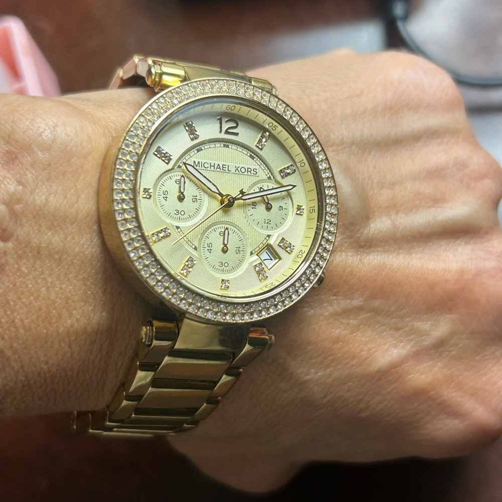 Michael Kors Gold-Tone Women's Watch with Crystal Accents